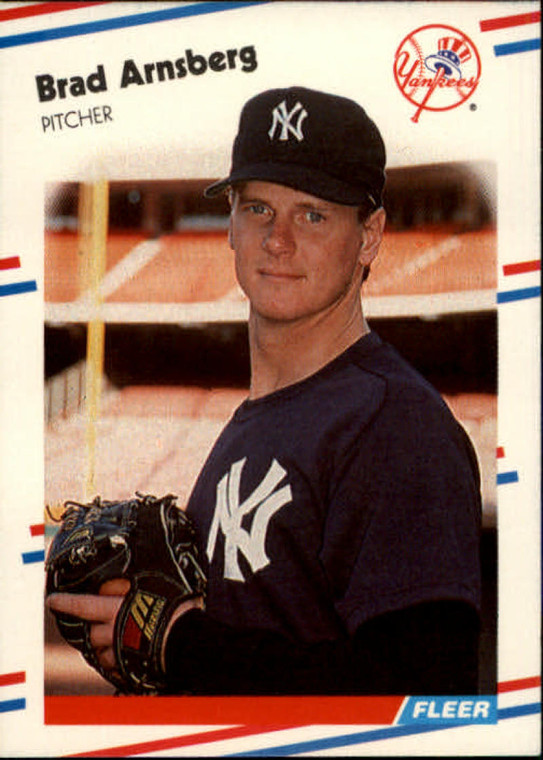 1988 Fleer #202 Brad Arnsberg VG RC Rookie New York Yankees 