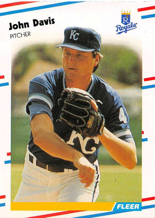 1988 Fleer #255 John Davis VG Kansas City Royals 