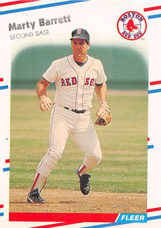 1988 Fleer #343 Marty Barrett VG Boston Red Sox 