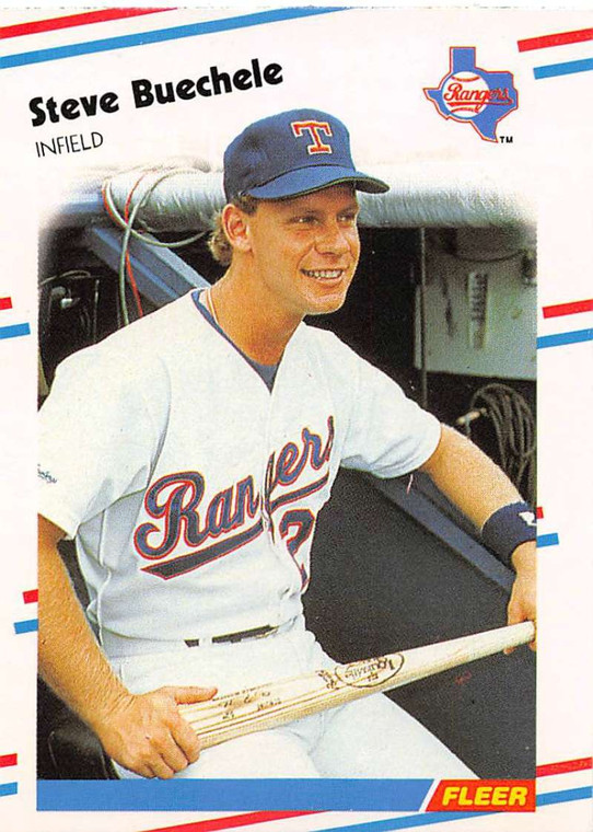 SOLD 34392 1988 Fleer #463 Steve Buechele VG Texas Rangers 