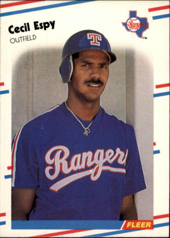 1988 Fleer #465 Cecil Espy VG RC Rookie Texas Rangers 