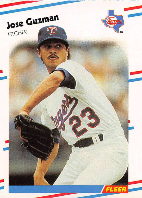 1988 Fleer #467 Jose Guzman VG Texas Rangers 