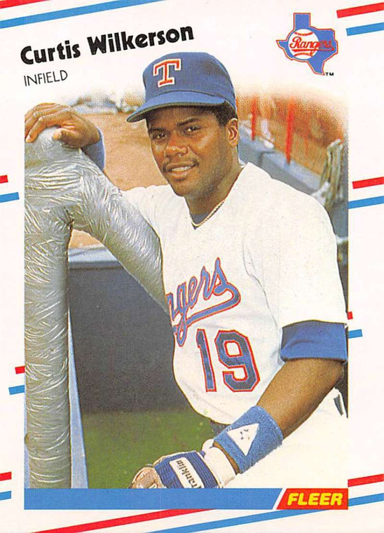 1988 Fleer #481 Curtis Wilkerson VG Texas Rangers 