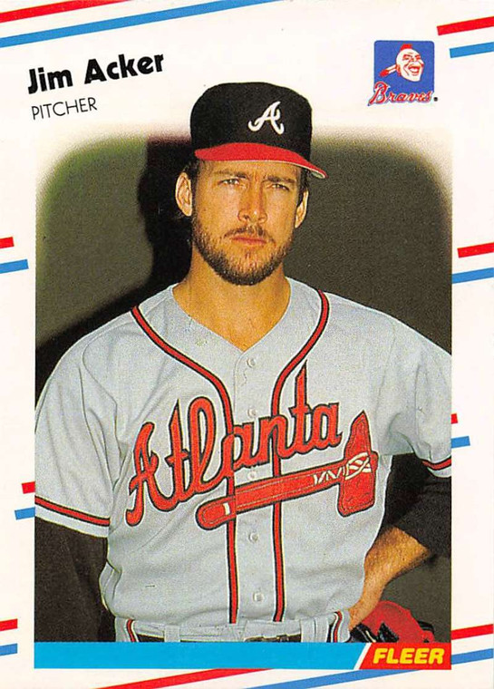 1988 Fleer #531 Jim Acker VG Atlanta Braves 