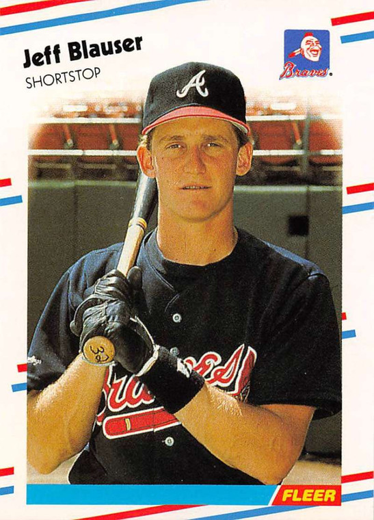 1988 Fleer #533 Jeff Blauser VG RC Rookie Atlanta Braves 