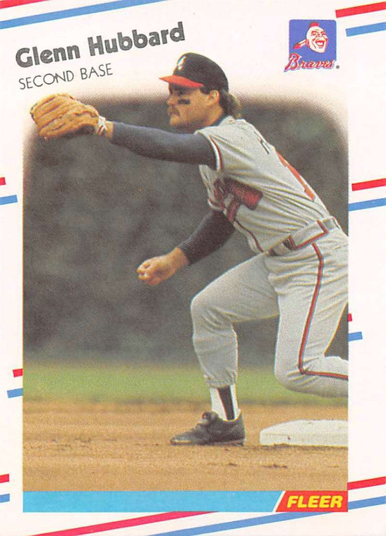 1988 Fleer #542 Glenn Hubbard VG Atlanta Braves 