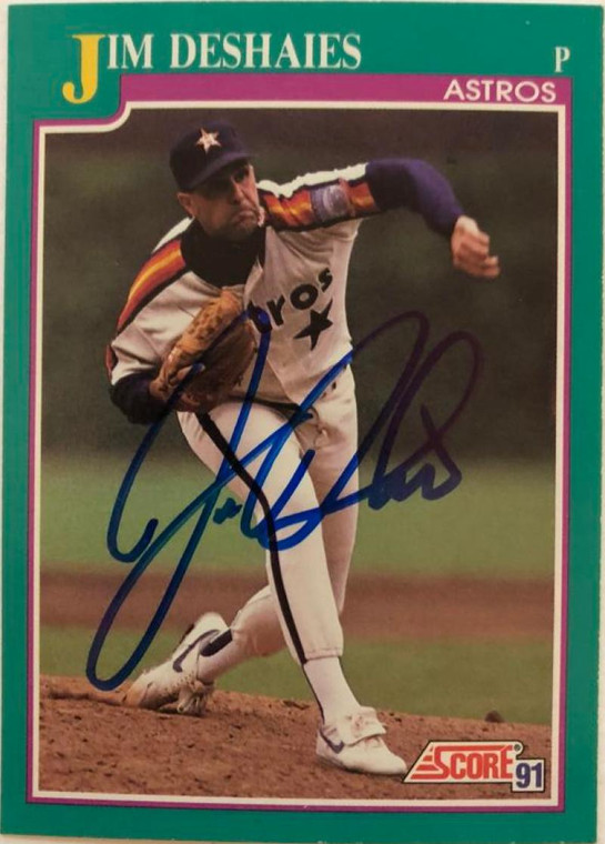 SOLD 5821 Jim Deshaies Autographed 1991 Score #193