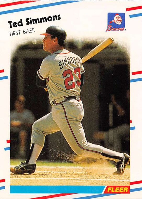 1988 Fleer #549 Ted Simmons VG Atlanta Braves 