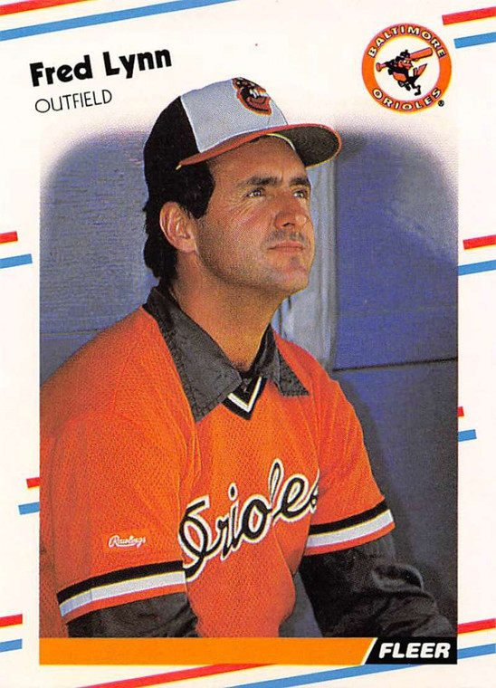 1988 Fleer #566 Fred Lynn VG Baltimore Orioles 