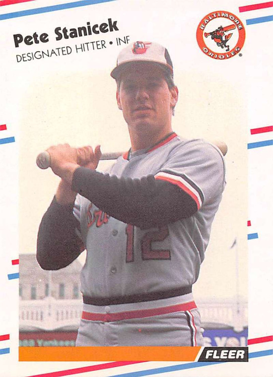 1988 Fleer #573 Pete Stanicek VG Baltimore Orioles 