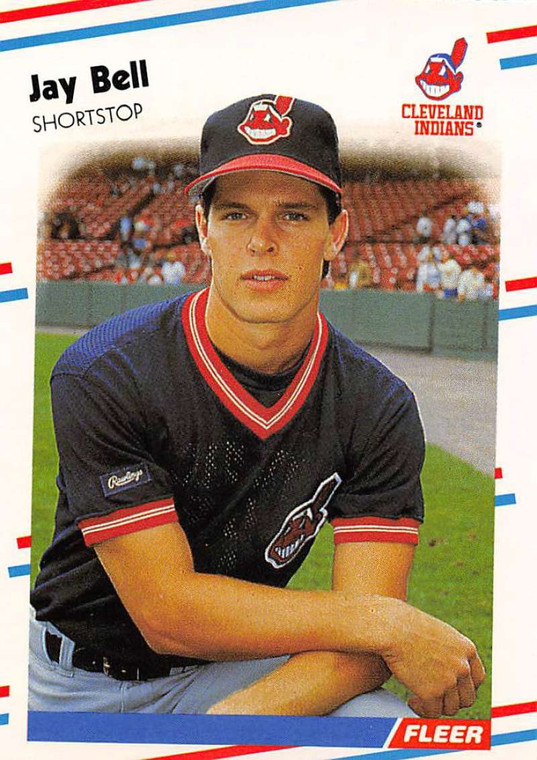 1988 Fleer #602 Jay Bell VG RC Rookie Cleveland Indians 