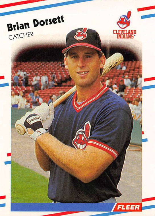 1988 Fleer #607 Brian Dorsett VG RC Rookie Cleveland Indians 