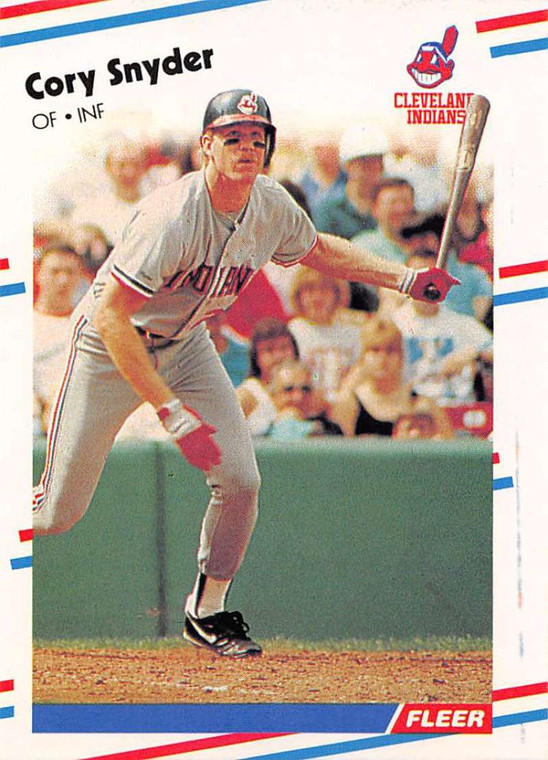 1988 Fleer #615 Cory Snyder VG Cleveland Indians 