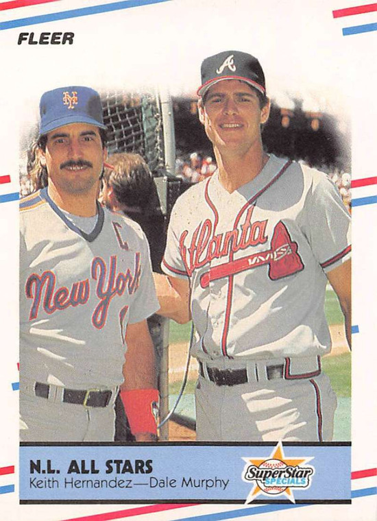 1988 Fleer #639 Keith Hernandez/Dale Murphy NL All Stars VG New York Mets/Atlanta Braves 