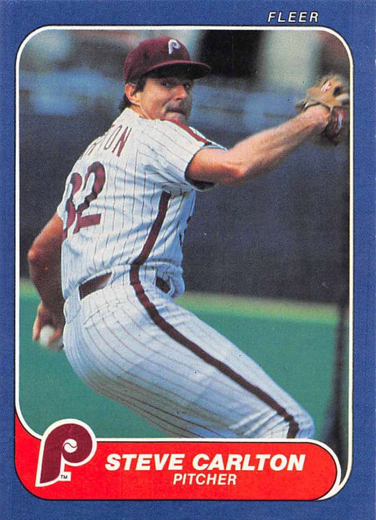 1986 Fleer #435 Steve Carlton VG Philadelphia Phillies 