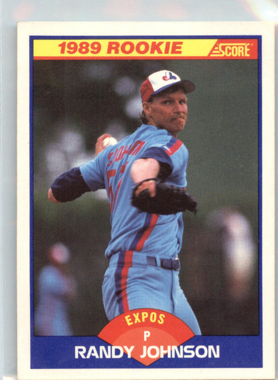 1989 Score #645 Randy Johnson VG RC Rookie Montreal Expos 