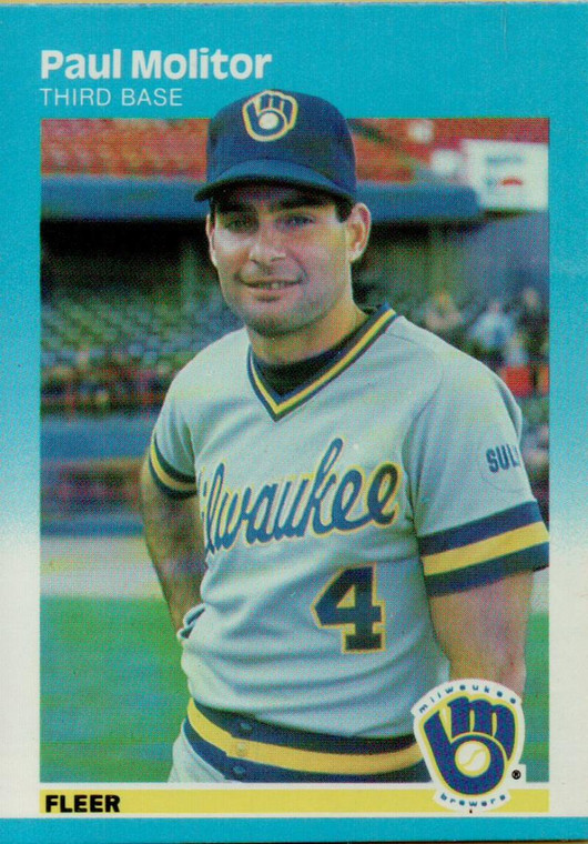 1987 Fleer #350 Paul Molitor NM Milwaukee Brewers 