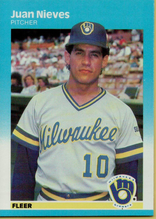 1987 Fleer #352 Juan Nieves NM Milwaukee Brewers 