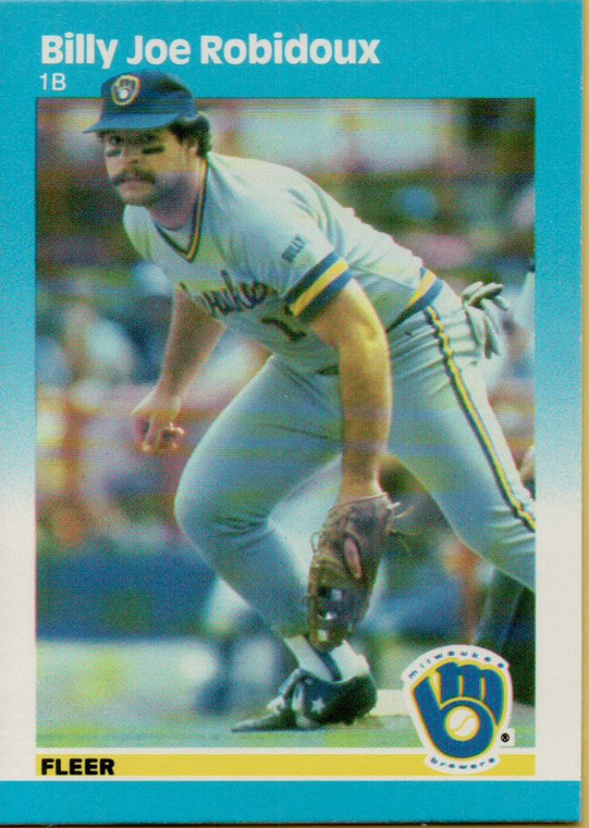 1987 Fleer #356 Billy Joe Robidoux NM Milwaukee Brewers 