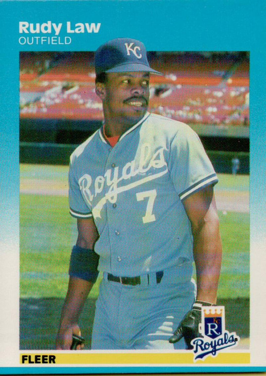 1987 Fleer #372 Rudy Law NM Kansas City Royals 