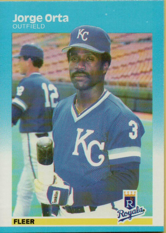 1987 Fleer #376 Jorge Orta NM Kansas City Royals 