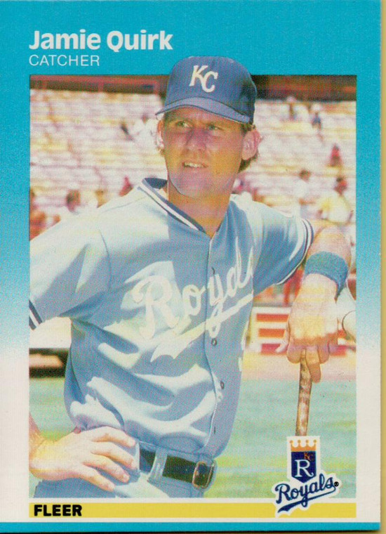 1987 Fleer #377 Jamie Quirk NM Kansas City Royals 