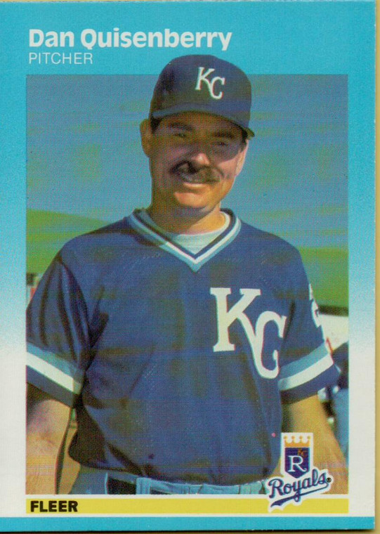 1987 Fleer #378 Dan Quisenberry NM Kansas City Royals 