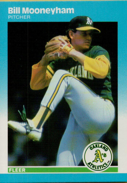 1987 Fleer #399 Bill Mooneyham NM RC Rookie Oakland Athletics 