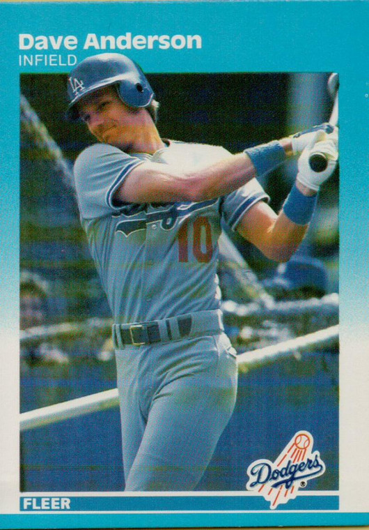 1987 Fleer #436 Dave Anderson NM Los Angeles Dodgers 