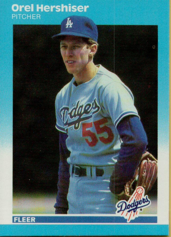 1987 Fleer #441 Orel Hershiser NM Los Angeles Dodgers 