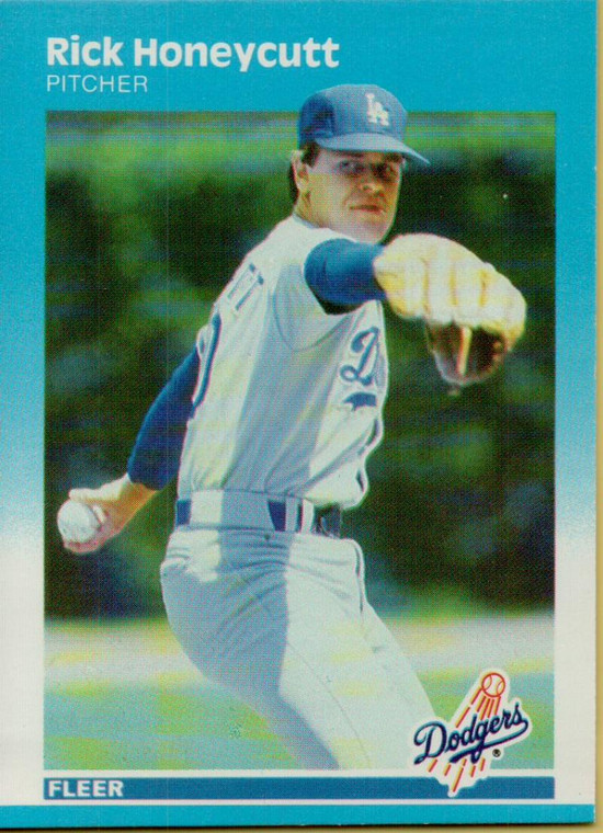 1987 Fleer #442 Rick Honeycutt NM Los Angeles Dodgers 