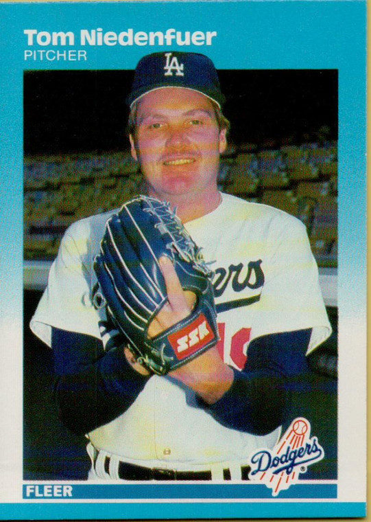 1987 Fleer #448 Tom Niedenfuer NM Los Angeles Dodgers 