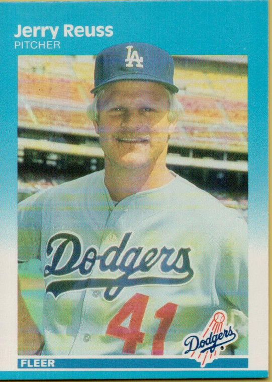 1987 Fleer #451 Jerry Reuss NM Los Angeles Dodgers 
