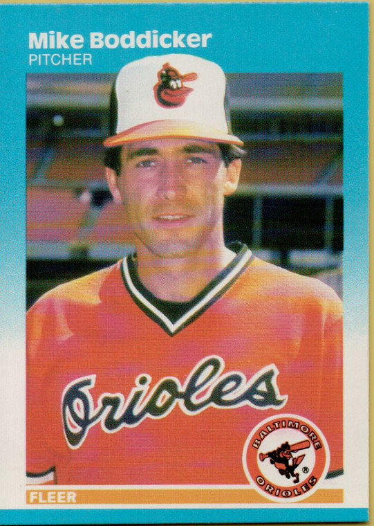 1987 Fleer #463 Mike Boddicker NM Baltimore Orioles 
