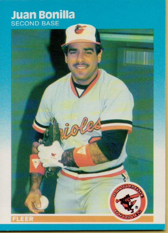 1987 Fleer #464 Juan Bonilla NM Baltimore Orioles 