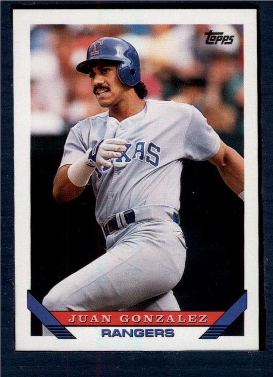 1993 Topps #34 Juan Gonzalez VG Texas Rangers 