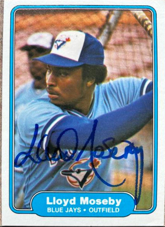 Lloyd Moseby Autographed 1982 Fleer #621