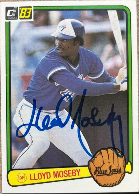 Lloyd Moseby Autographed 1983 Donruss #556