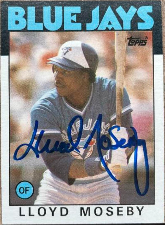 Lloyd Moseby Autographed 1986 Topps #360