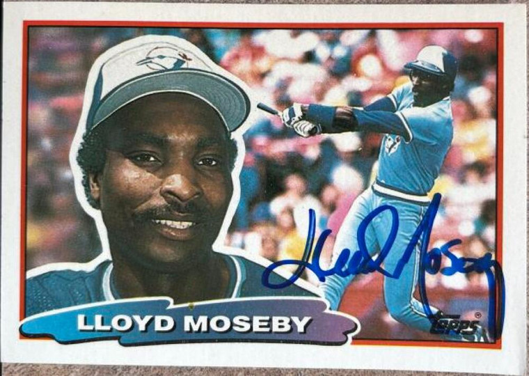 Lloyd Moseby Autographed 1988 Topps Big #113