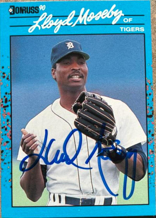 Lloyd Moseby Autographed 1990 Donruss Best of the AL #62