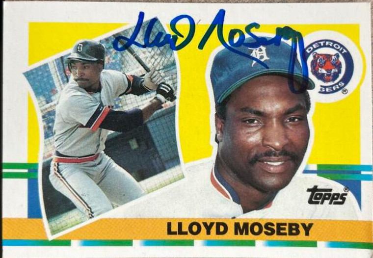 Lloyd Moseby Autographed 1990 Topps Big #305