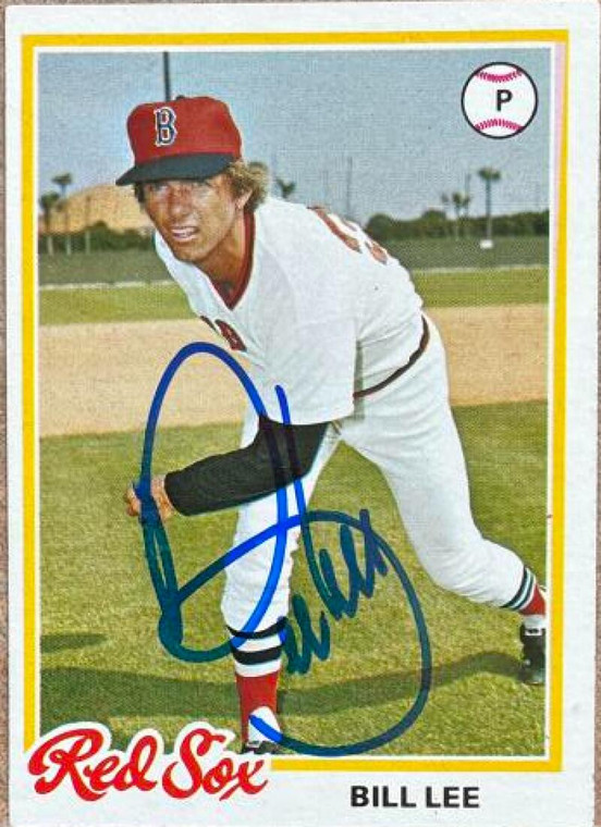 Bill Lee Autographed 1978 Topps #295 Boston Red Sox Card