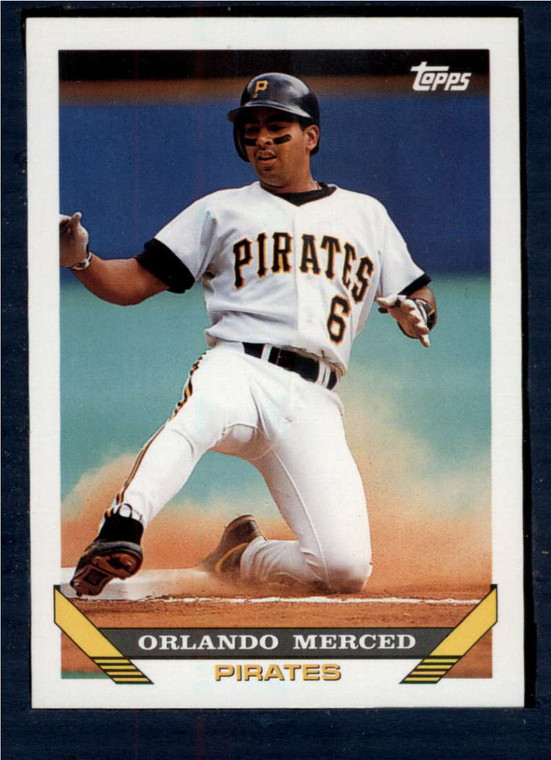 1993 Topps #378 Orlando Merced VG Pittsburgh Pirates 