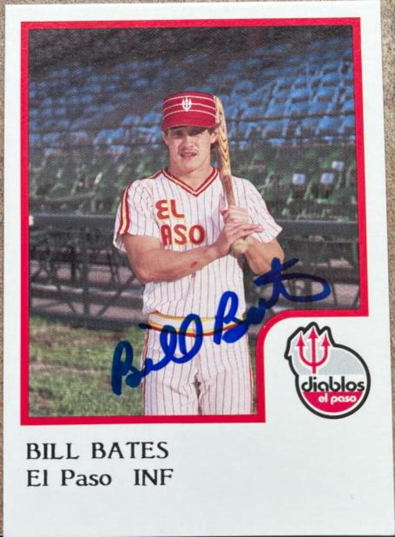 Billy Bates Autographed 1986 El Paso Diablos Pro Cards #4 