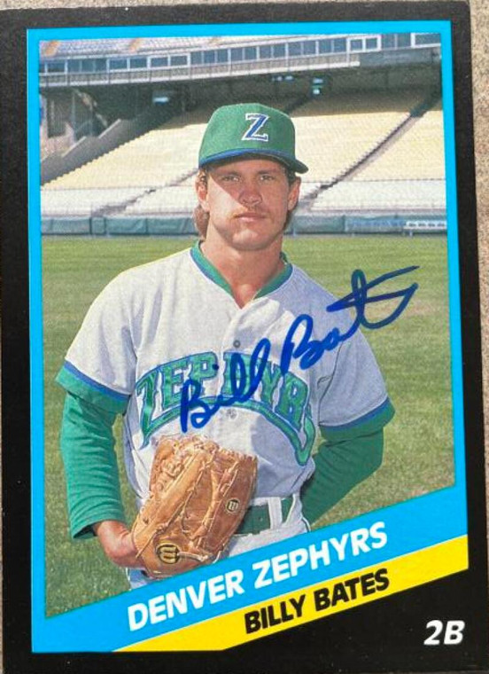 Billy Bates Autographed 1988 Denver Zephyrs CMC #17 VERY TOUGH SIGNATURE 