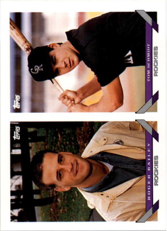 1993 Topps #433 Roger Bailey/Tom Schmidt VG RC Rookie Colorado Rockies 