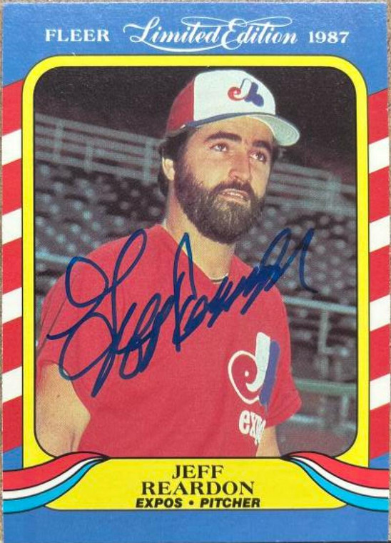 Jeff Reardon Autographed 1987 Fleer Limited Edition #34