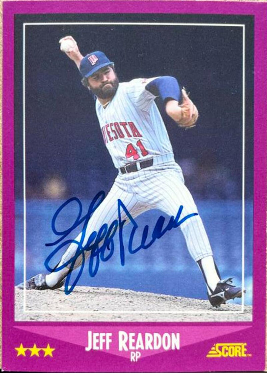 Jeff Reardon Autographed 1988 Score #91