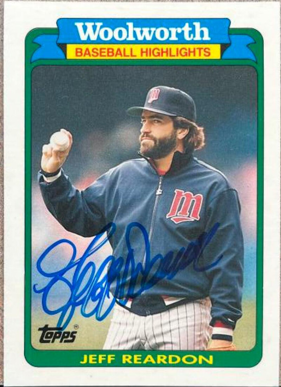 Jeff Reardon Autographed 1990 Topps Woolworth Baseball Highlights #17